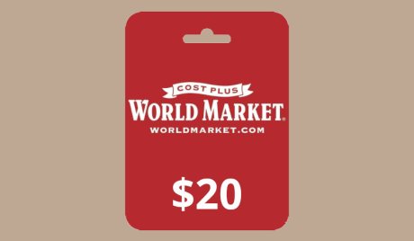 Cost Plus World Market USD 20 Gift Card US
