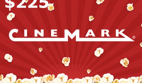 Cinemark Theatres $225 Gift Card US