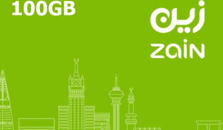 Zain 100GB Data Gift Card SA (Valid for 1 month)