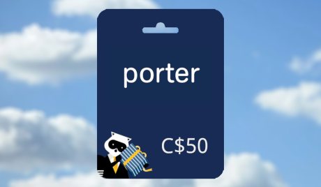 Porter Airlines CAD 50 Gift Card CA
