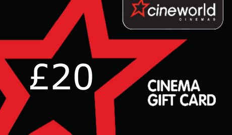 Cineworld Cinema £20 Gift Card UK