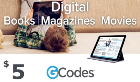GCodes® Global Digital Media $5 Gift Card US