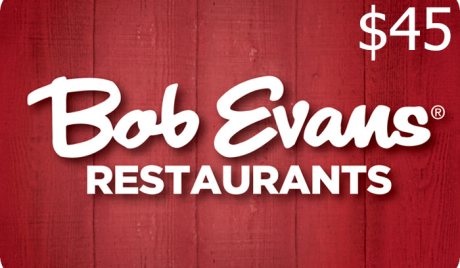 Bob Evans Restaurant $45 Gift Card US
