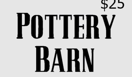 Pottery Barn $25 Gift Card US