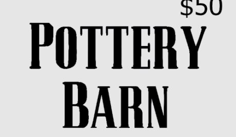 Pottery Barn $50 Gift Card US