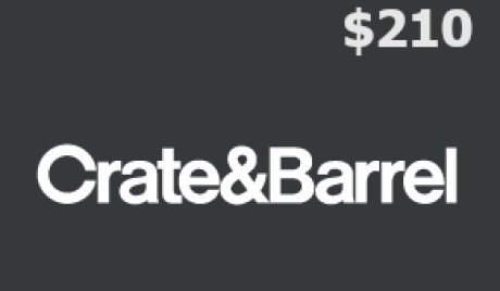 Crate and Barrel USD 210 Gift Card US