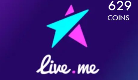 Liveme 629 Coins Gift Card