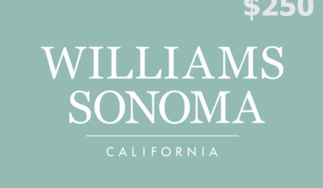 Williams Sonoma $250 Gift Card US