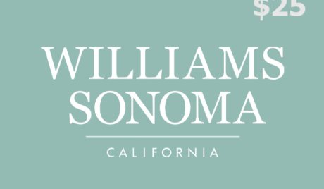 Williams Sonoma $25 Gift Card US