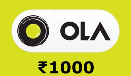 OLA Cabs ₹1000 Gift Card IN