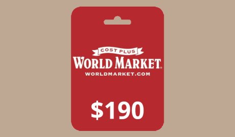 Cost Plus World Market USD 190 Gift Card US