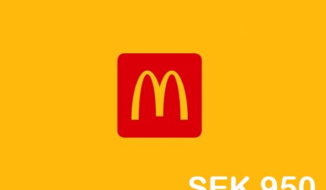 Mcdonalds SEK 950 Gift Card SE