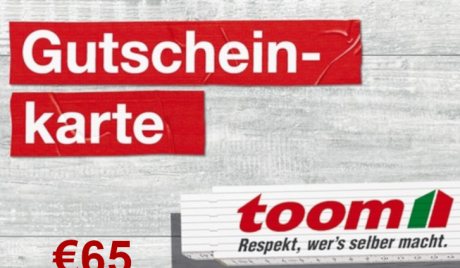 TOOM Baumarkt EUR 65 Gift Card DE