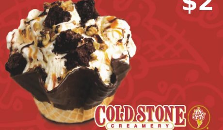 Cold Stone Creamer $2 Gift Card US