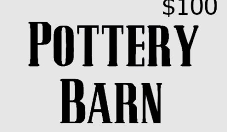 Pottery Barn Teen $100 Gift Card US