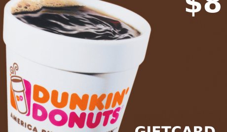 Dunkin Donuts $8 Gift Card US