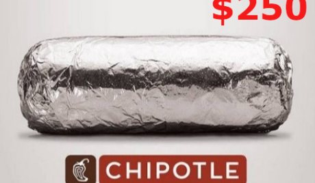 Chipotle $250 Gift Card US