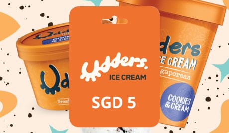 Udders Ice Cream SGD 5 Gift Card SG